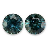 1.91 Ct.Tw.Total Carat Weight Bluish Green Sapphire Pair from Montana Video