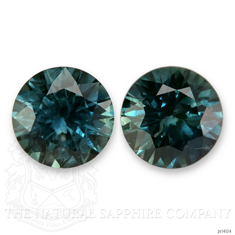 1.91 Ct.Tw. Bluish Green Sapphire Pair from Montana