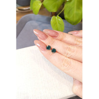 1.91 Ct.Tw.Total Carat Weight Bluish Green Sapphire Pair from Montana Life Style
