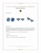 2.03&nbsp;Ct.Tw.Total Carat Weight Greenish Blue Sapphire Pair from Montana Appraisal