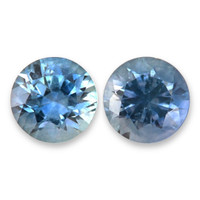 2.03 Ct.Tw.Total Carat Weight Greenish Blue Sapphire Pair from Montana Video