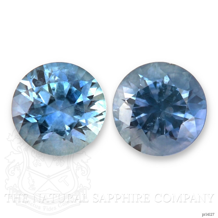2.03 Ct.Tw. Greenish Blue Sapphire Pair from Montana