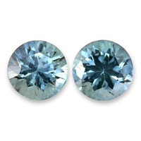 1.24 Ct.Tw.Total Carat Weight Greenish Blue Sapphire Pair from Montana Video