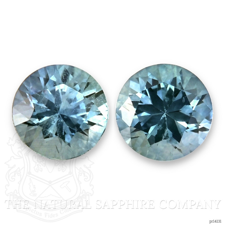 1.24 Ct.Tw. Greenish Blue Sapphire Pair from Montana