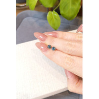 1.24 Ct.Tw.Total Carat Weight Greenish Blue Sapphire Pair from Montana Life Style