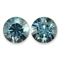 1.52 Ct.Tw.Total Carat Weight Greenish Blue Sapphire Pair from Montana Video