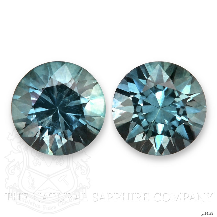 1.52 Ct.Tw. Greenish Blue Sapphire Pair from Montana