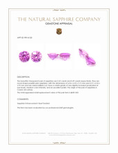 0.91&nbsp;Ct.Tw.Total Carat Weight Purplish Pink Sapphire Pair from Ceylon (Sri Lanka) Appraisal