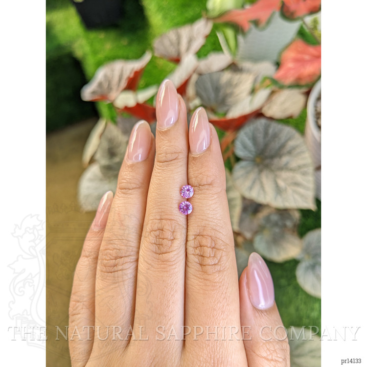 0.91 Ct.Tw. Purplish Pink Sapphire Pair from Ceylon (Sri Lanka)