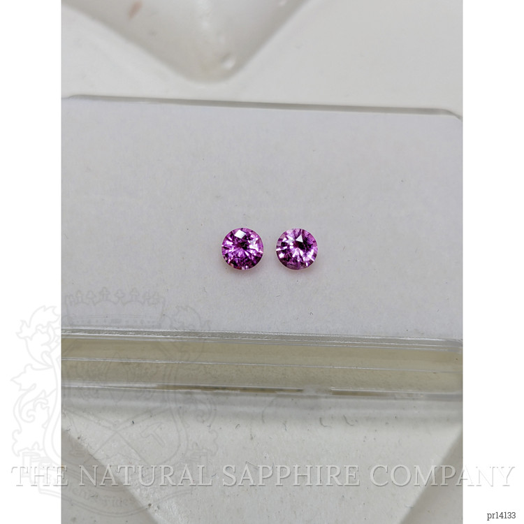 0.91 Ct.Tw. Purplish Pink Sapphire Pair from Ceylon (Sri Lanka)