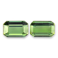 1.25 Ct.Tw.Total Carat Weight Green Tourmaline Pair from Brazil Video