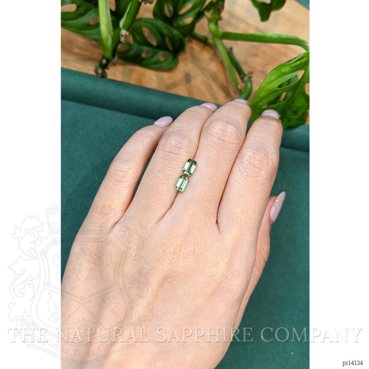1.25 Ct.Tw. Green Tourmaline Pair from Brazil
