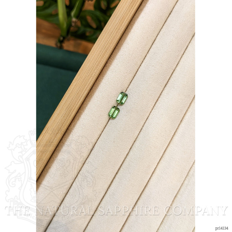 1.25 Ct.Tw. Green Tourmaline Pair from Brazil