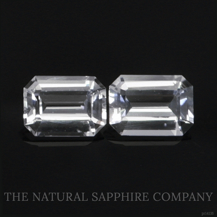 2.04 Ct.Tw. White Sapphire Pair from Ceylon (Sri Lanka)