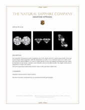 1.15 Ct.Tw.Total Carat Weight White Sapphire Pair from Ceylon (Sri Lanka) Appraisal