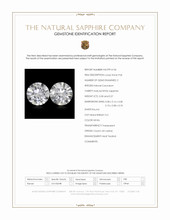 1.15 Ct.Tw.Total Carat Weight White Sapphire Pair from Ceylon (Sri Lanka) Scan Report