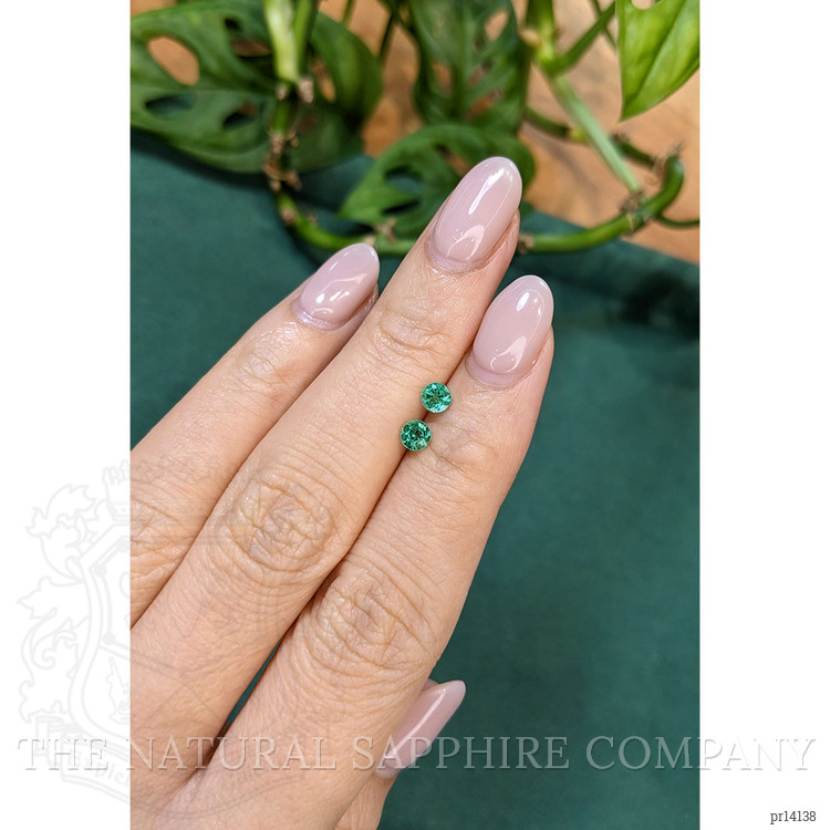 0.49 Ct.Tw. Emerald Pair from Zambia