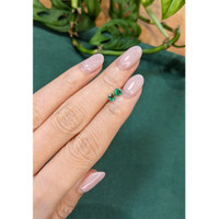0.34 Ct.Tw.Total Carat Weight Emerald Pair from Zambia Life Style