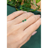 0.34 Ct.Tw.Total Carat Weight Emerald Pair from Zambia Life Style