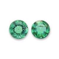 0.56 Ct.Tw.Total Carat Weight Emerald Pair from Zambia Video