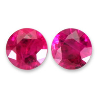 0.82&nbsp;Ct.Tw.Total Carat Weight Pinkish Red Ruby Pair from Burma (Myanmar) Video