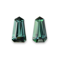 0.93 Ct.Tw.Total Carat Weight Bluish Green Tourmaline Pair from Brazil Video