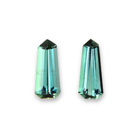 1.16 Ct.Tw.Total Carat Weight Bluish Green Tourmaline Pair from Brazil Video