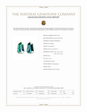 1.45&nbsp;Ct.Tw.Total Carat Weight Bluish Green Tourmaline Pair from Brazil Scan Report