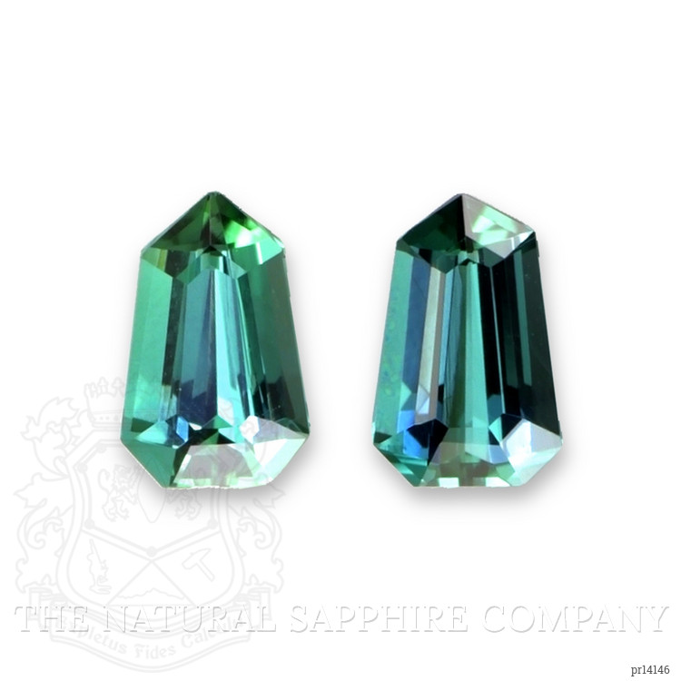 1.45 Ct.Tw. Bluish Green Tourmaline Pair from Brazil