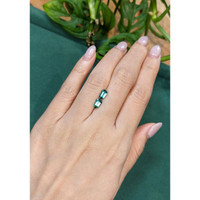 1.45 Ct.Tw.Total Carat Weight Bluish Green Tourmaline Pair from Brazil Life Style