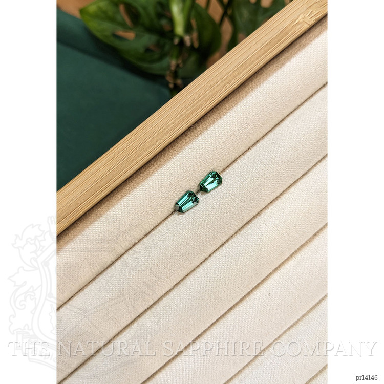 1.45 Ct.Tw. Bluish Green Tourmaline Pair from Brazil