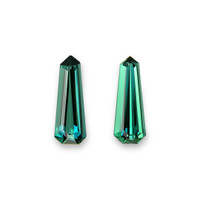 3.52 Ct.Tw.Total Carat Weight Bluish Green Tourmaline Pair from Brazil Video