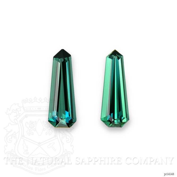 3.52 Ct.Tw. Bluish Green Tourmaline Pair from Brazil