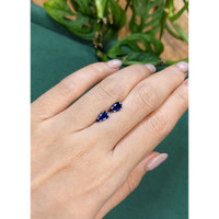 1.82&nbsp;Ct.Tw.Total Carat Weight Blue Sapphire Pair from Ceylon (Sri Lanka) Life Style