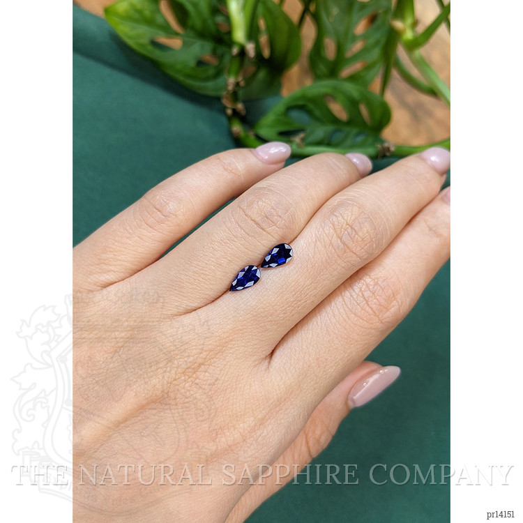 1.82 Ct.Tw. Blue Sapphire Pair from Ceylon (Sri Lanka)