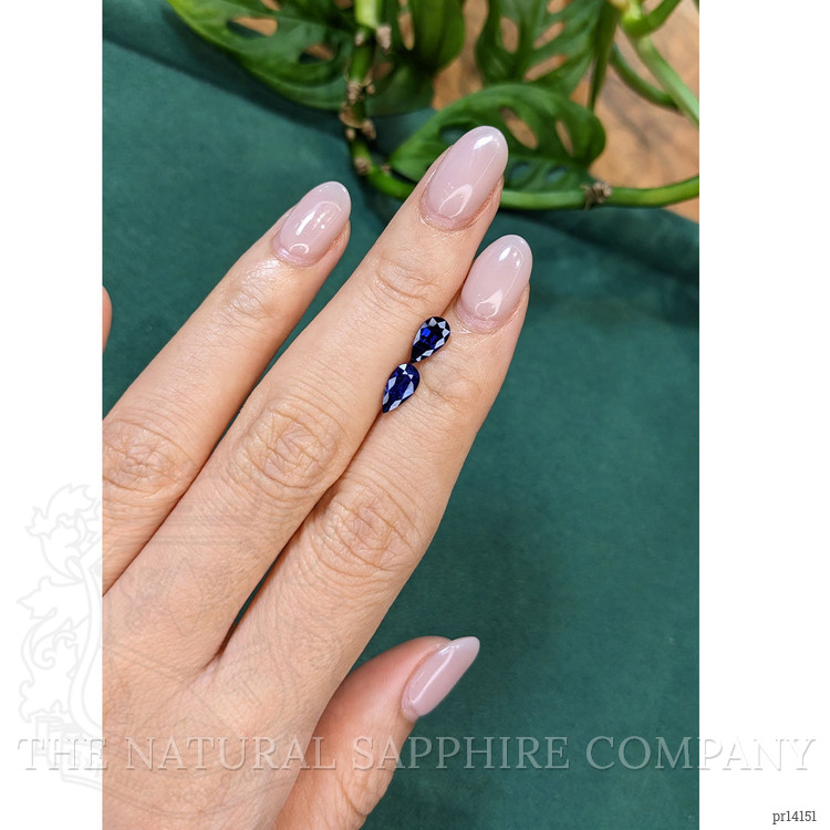 1.82 Ct.Tw. Blue Sapphire Pair from Ceylon (Sri Lanka)