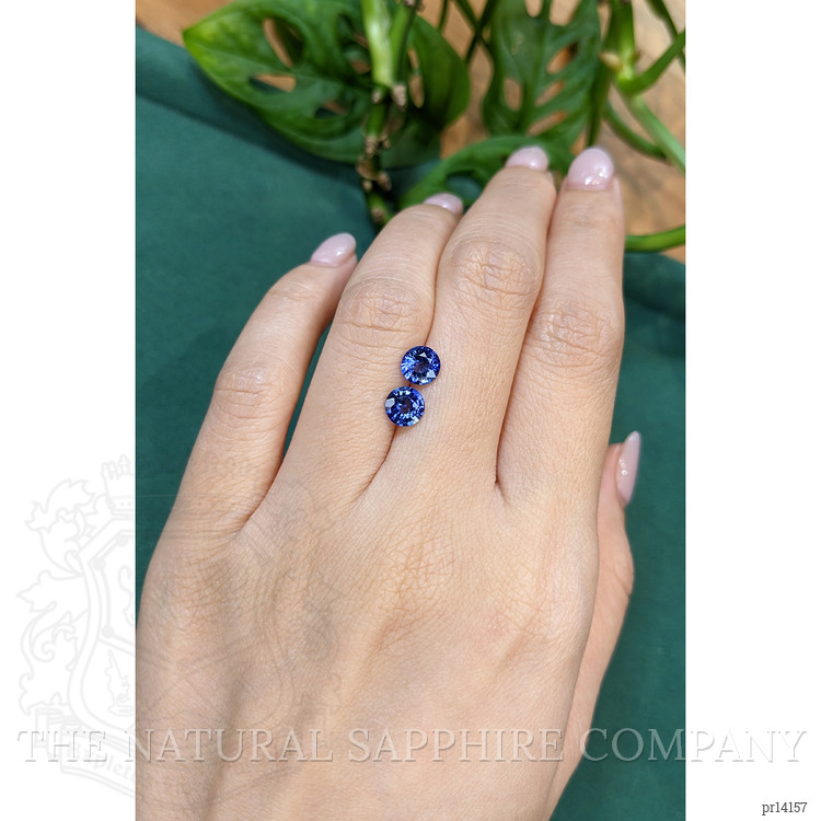 2.04 Ct.Tw. Blue Sapphire Pair from Ceylon (Sri Lanka)