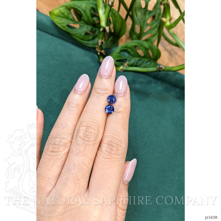 2.29 Ct.Tw. Blue Sapphire Pair from Ceylon (Sri Lanka)