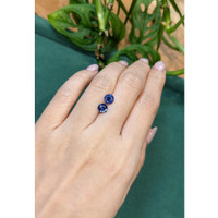 2.29&nbsp;Ct.Tw.Total Carat Weight Blue Sapphire Pair from Ceylon (Sri Lanka) Life Style