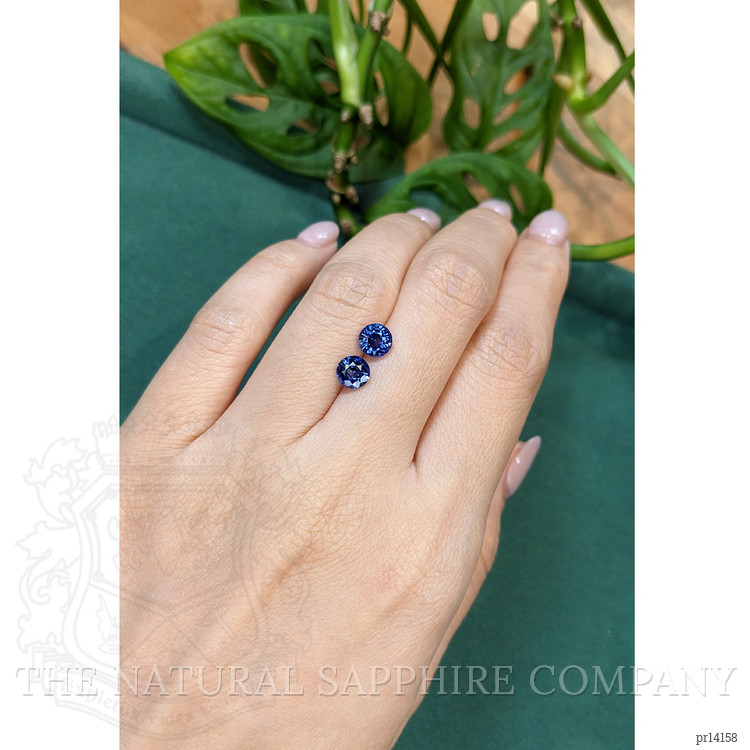 2.29 Ct.Tw. Blue Sapphire Pair from Ceylon (Sri Lanka)