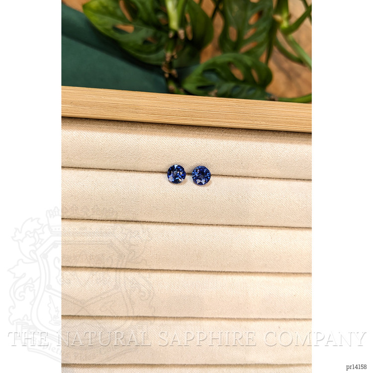 2.29 Ct.Tw. Blue Sapphire Pair from Ceylon (Sri Lanka)