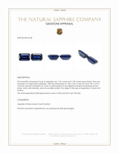 3.13 Ct.Tw.Total Carat Weight Blue Sapphire Pair from Ceylon (Sri Lanka) Appraisal