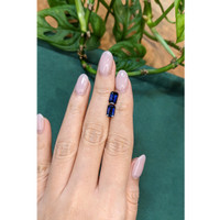 3.13&nbsp;Ct.Tw.Total Carat Weight Blue Sapphire Pair from Ceylon (Sri Lanka) Life Style