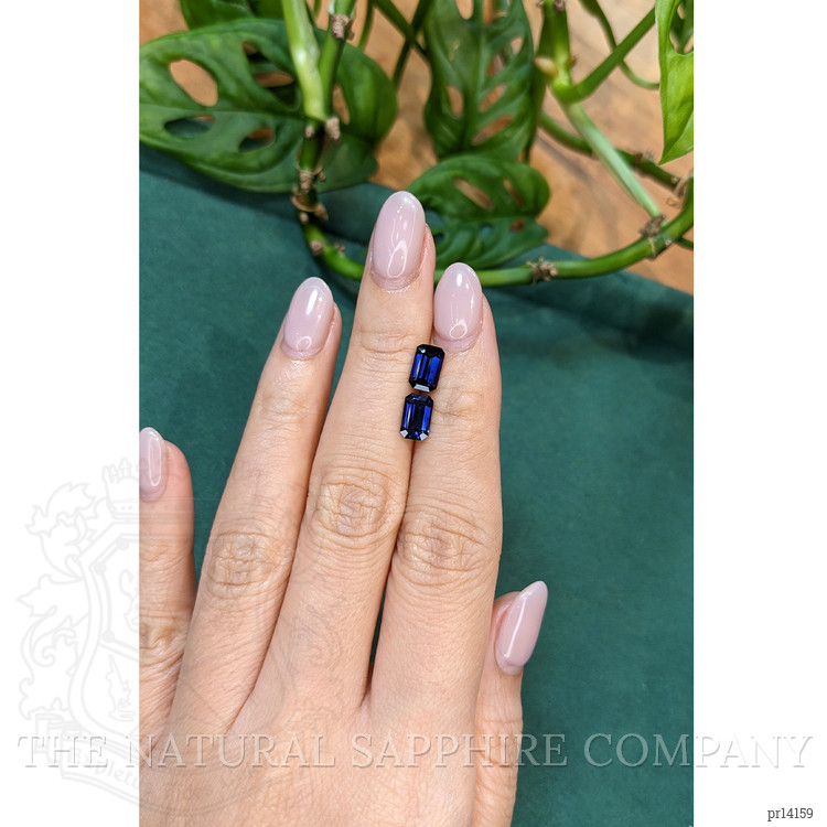 3.13 Ct.Tw. Blue Sapphire Pair from Ceylon (Sri Lanka)