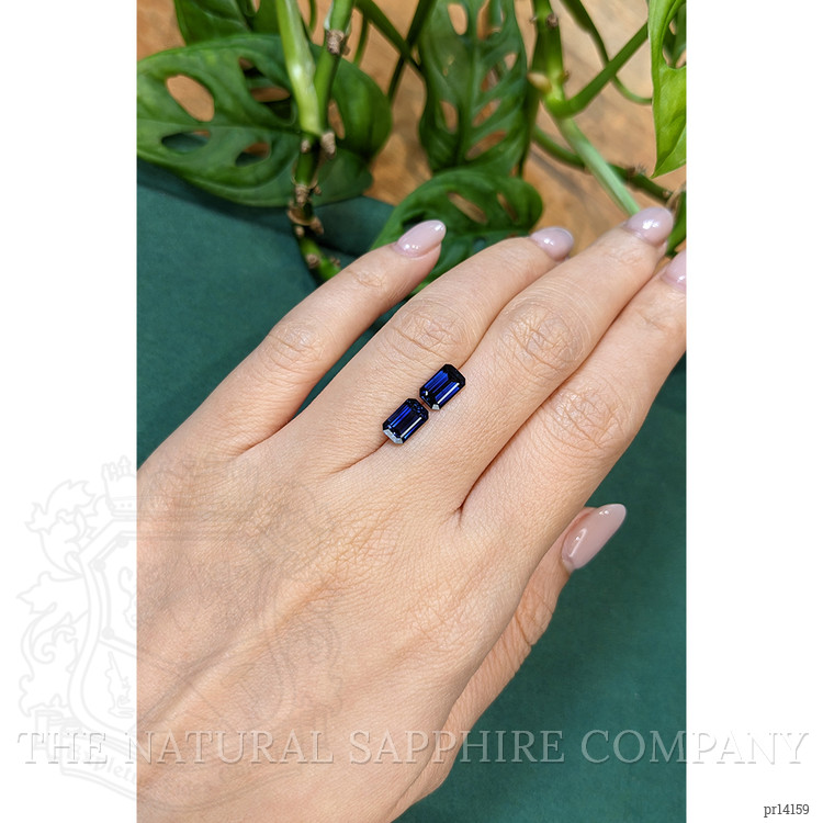 3.13 Ct.Tw. Blue Sapphire Pair from Ceylon (Sri Lanka)
