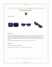 3.26 Ct.Tw.Total Carat Weight Blue Sapphire Pair from Ceylon (Sri Lanka) Appraisal