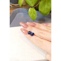 4.38&nbsp;Ct.Tw.Total Carat Weight Blue Sapphire Pair from Ceylon (Sri Lanka) Life Style