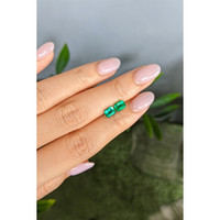 1.69 Ct.Tw.Total Carat Weight Emerald Pair from Colombia Life Style