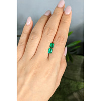 1.38 Ct.Tw.Total Carat Weight Emerald Pair from Colombia Life Style