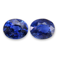 1.35&nbsp;Ct.Tw.Total Carat Weight Blue Sapphire Pair from Ceylon (Sri Lanka) Video